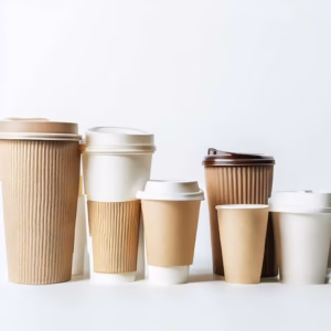 Eco-Friendly Disposable Paper Coffee Cups | Single & Double Wall Ripple To-Go Cups with Lid